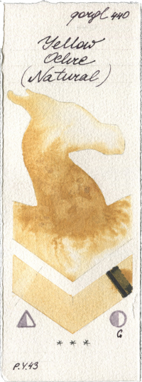 Yellow Ochre (Natural) by Golden QOR watercolor swatch
