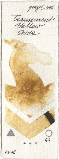 Transparent Yellow Oxide by Golden QOR watercolor swatch