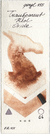 Transparent Red Oxide by Golden QOR watercolor swatch
