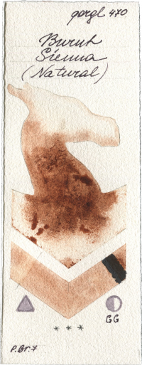 Burnt Sienna (Natural) by Golden QOR watercolor swatch
