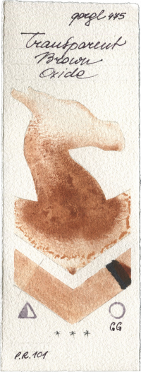 Transparent Brown Oxide by Golden QOR watercolor swatch