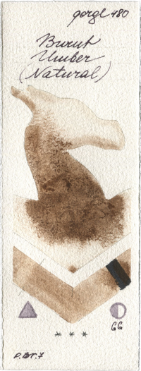 Burnt Umber (Natural) by Golden QOR watercolor swatch