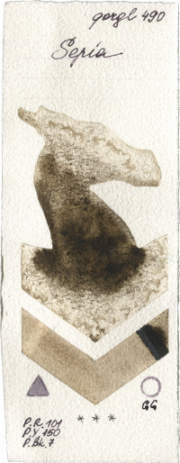 Sepia by Golden QOR watercolor swatch