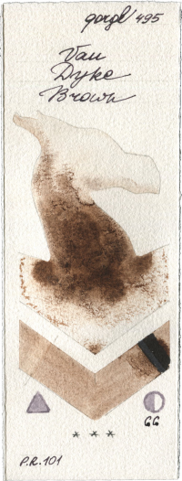 Van Dyke Brown by Golden QOR watercolor swatch