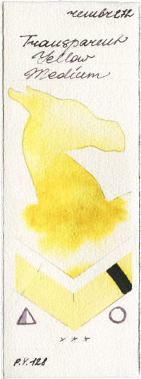 Transparent Yellow Medium by Royal Talens Rembrandt Watercolour watercolor swatch