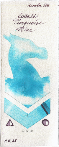 Cobalt Turquoise Blue by Royal Talens Rembrandt Watercolour watercolor swatch