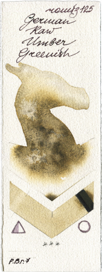 German Raw Umber Greenish by Roman Szmal Aquarius watercolor swatch