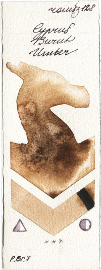 Cyprus Burnt Umber by Roman Szmal Aquarius watercolor swatch
