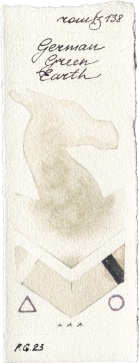 German Green Earth by Roman Szmal Aquarius watercolor swatch