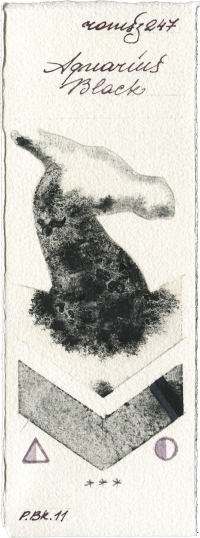 Aquarius Black by Roman Szmal Aquarius watercolor swatch