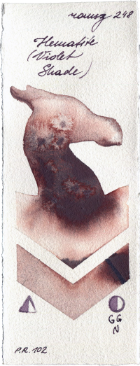 Hematite (Violet Shade) by Roman Szmal Aquarius watercolor swatch