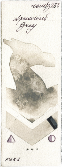 Aquarius Grey by Roman Szmal Aquarius watercolor swatch