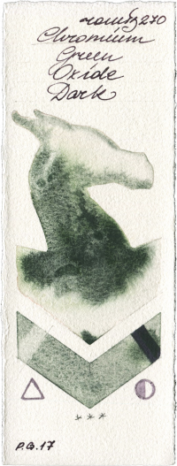 Chromium Green Oxide Dark by Roman Szmal Aquarius watercolor swatch