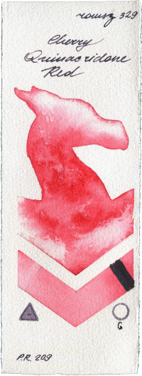 Cherry Quinacridone Red by Roman Szmal Aquarius watercolor swatch
