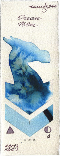 Ocean Blue by Roman Szmal Aquarius watercolor swatch