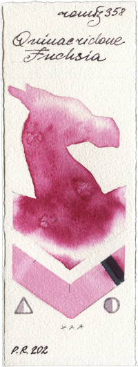 Quinacridone Fuchsia by Roman Szmal Aquarius watercolor swatch