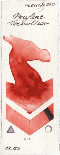 Perylene Vermillion by Roman Szmal Aquarius watercolor swatch