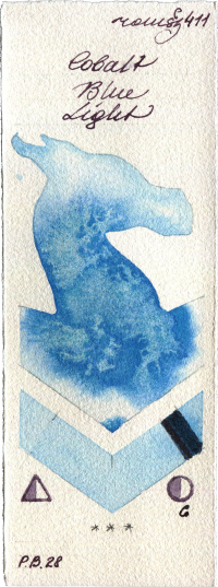 Cobalt Blue Light by Roman Szmal Aquarius watercolor swatch