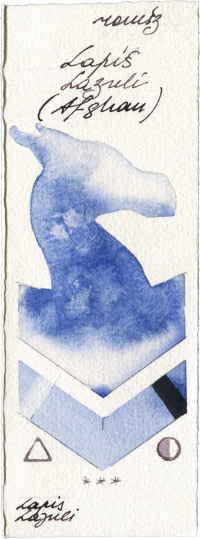Lapis Lazuli Afghan by Roman Szmal Aquarius watercolor swatch