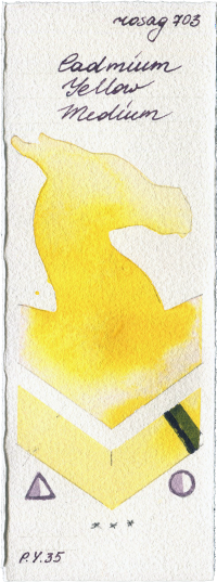 Cadmium Yellow Medium by Rosa Gallery watercolor swatch