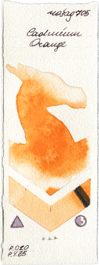 Cadmium Orange by Rosa Gallery watercolor swatch