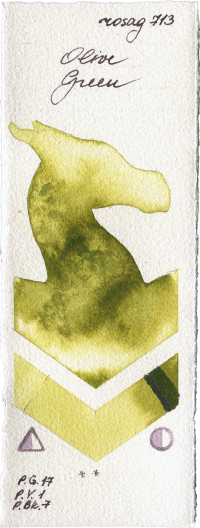 Olive Green by Rosa Gallery watercolor swatch