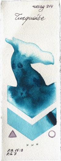 Turquiose by Rosa Gallery watercolor swatch