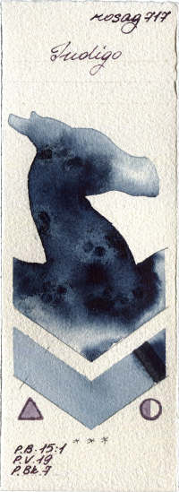 Indigo by Rosa Gallery watercolor swatch