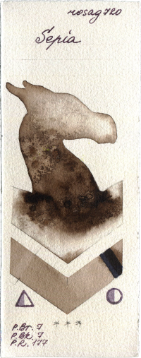 Sepia by Rosa Gallery watercolor swatch