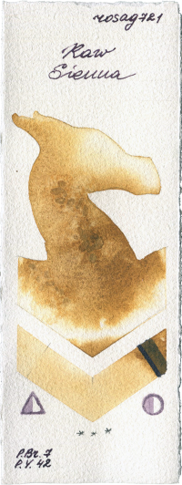 Raw Sienna by Rosa Gallery watercolor swatch