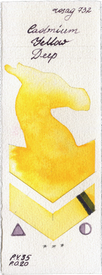 Cadmium Yellow Deep by Rosa Gallery watercolor swatch