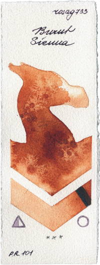 Burnt Sienna by Rosa Gallery watercolor swatch