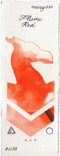 Flame Red by Rosa Gallery watercolor swatch
