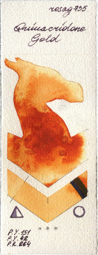 Quinacridone Gold by Rosa Gallery watercolor swatch