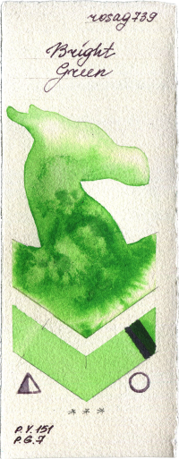Bright Green by Rosa Gallery watercolor swatch