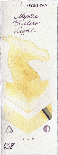 Naples Yellow Light by Rosa Gallery watercolor swatch