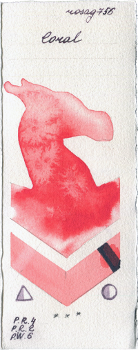 Coral by Rosa Gallery watercolor swatch