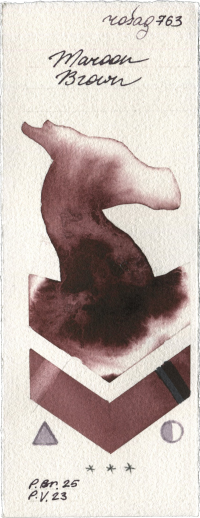 Maroon Brown by Rosa Gallery watercolor swatch