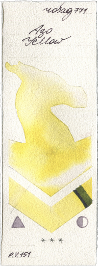 Azo Yellow by Rosa Gallery watercolor swatch