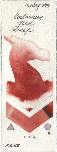 Cadmium Red Deep by Rosa Gallery watercolor swatch