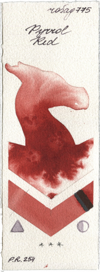 Pyrrole Red by Rosa Gallery watercolor swatch