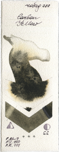 Carbon Yellow by Rosa Gallery watercolor swatch