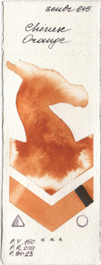 Chinese Orange by Sennelier l Aquarelle watercolor swatch