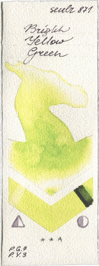 Bright Yellow Green by Sennelier l Aquarelle watercolor swatch