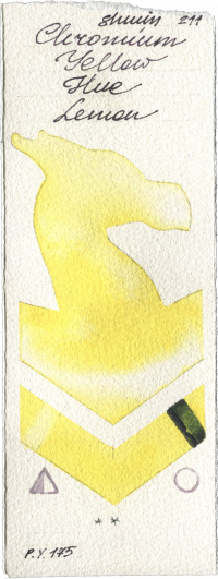 Chromium Yellow Hue Lemon by Shminke Horadam Aquarell watercolor swatch