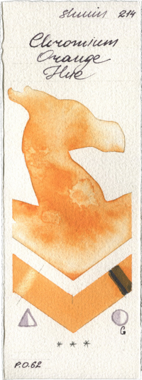 Chrome Organge LF (Chromium Orange Hue) by Shminke Horadam Aquarell watercolor swatch