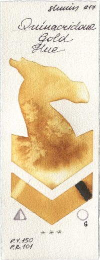 Quinacridone Gold Hue by Shminke Horadam Aquarell watercolor swatch
