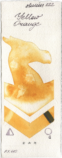 Yellow Orange by Shminke Horadam Aquarell watercolor swatch