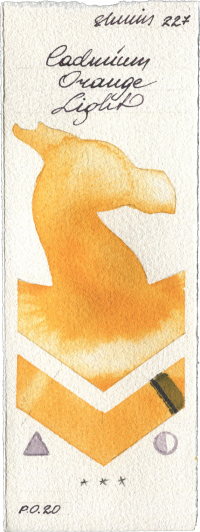 Cadmium Orange Light by Shminke Horadam Aquarell watercolor swatch