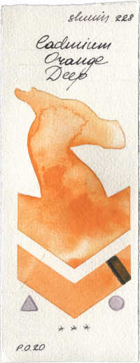Cadmium Orange Deep by Shminke Horadam Aquarell watercolor swatch